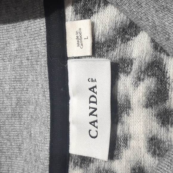 Canda C&A Women's Soft Faux Fur Animal Print Pullover Sweater Size Large - Picture 5 of 7